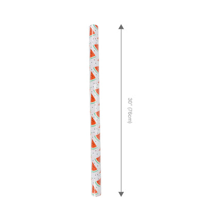 30" x 10' Wrapping Paper | Watermelon White/Pink LaRibbons and Crafts