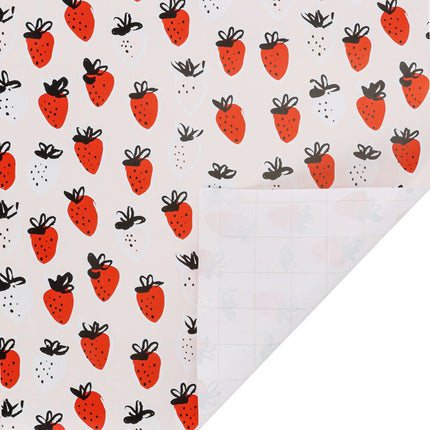 30" x 10' Wrapping Paper Bundle  (3-pack) | Strawberry/Watermelon/ Banana LaRibbons and Crafts