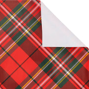 30" x 10' Holiday Wrapping Paper | Red Tartan Plaid