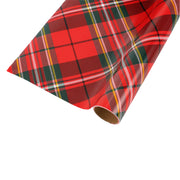30" x 10' Holiday Wrapping Paper | Red Tartan Plaid