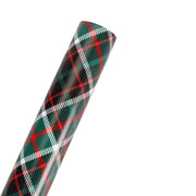30" x 10' Holiday Wrapping Paper | Green Bias Plaid