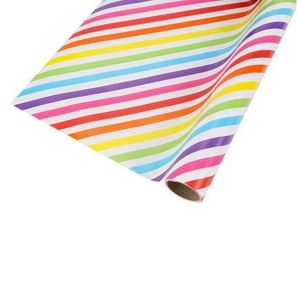 30" x 10' Wrapping Paper |  Diagonal Rainbow Stripe LaRibbons and Crafts