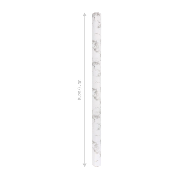 30" x 10' Wrapping Paper | White Marble