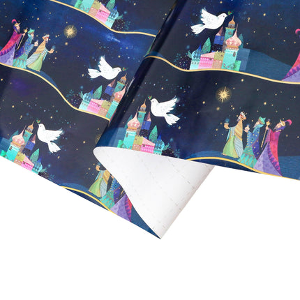 30" x 10' Holiday Wrapping Paper Bundle (4-pack) | Peace on Earth LaRibbons and Crafts
