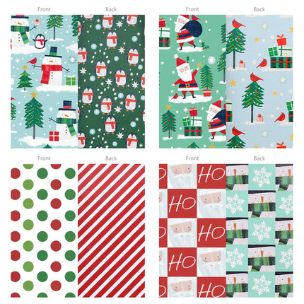 LaRibbons 30" x 10' Christmas Holiday Reversible Gift Wrap Kit | Winter Friends LaRibbons and Crafts