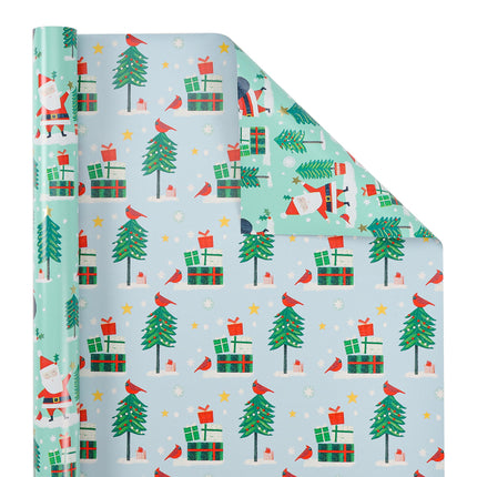 LaRibbons 30" x 10' Christmas Holiday Reversible Gift Wrap Kit | Winter Friends LaRibbons and Crafts