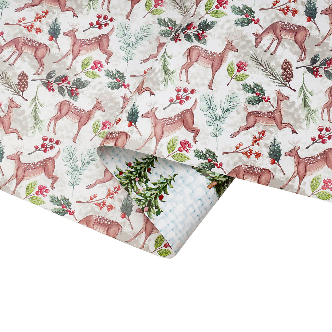 30" x 10' Holiday Reversible Wrapping Paper Bundle (4-pack) | Doe a Deer