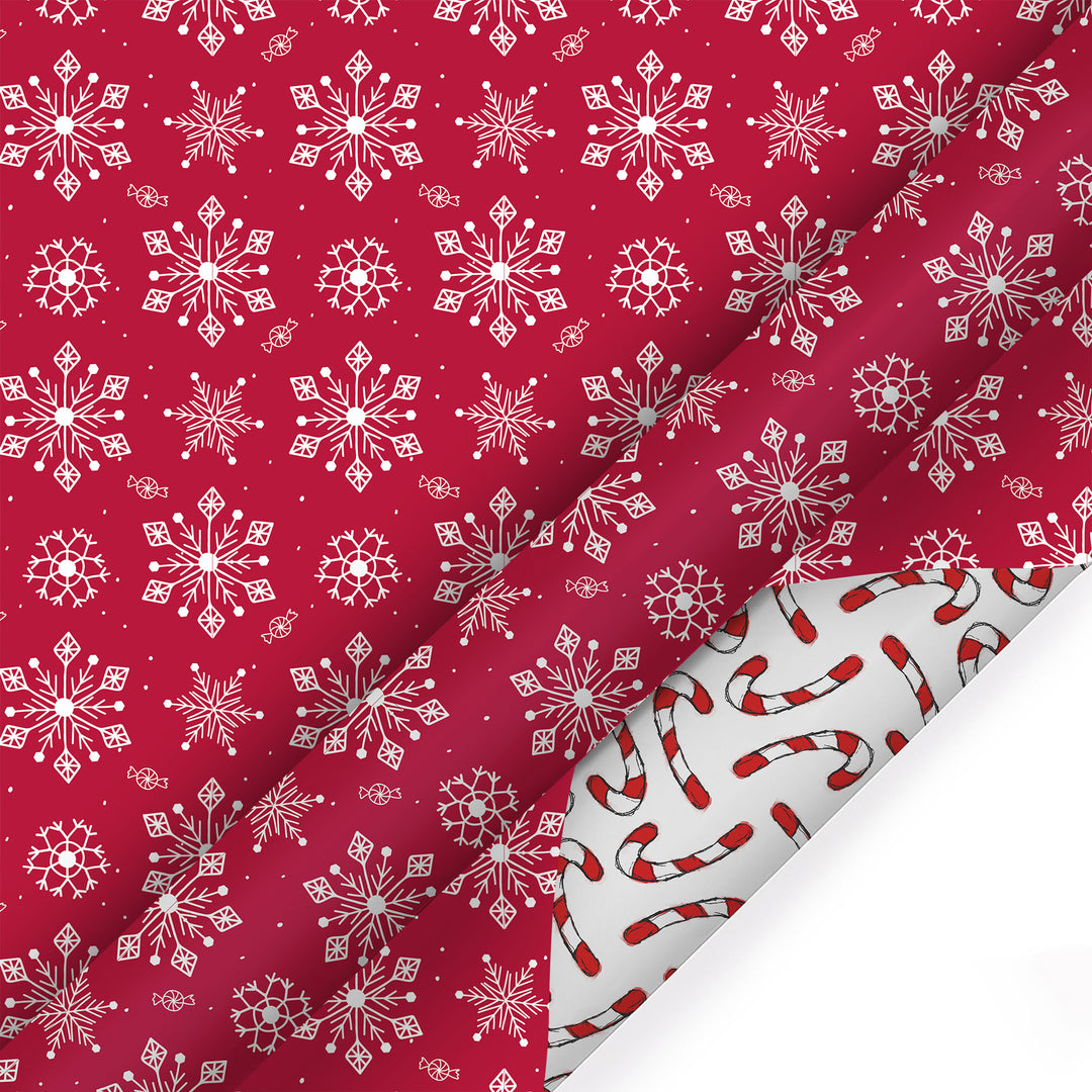 LaRibbons 30" x 10' Christmas Reversible Wrapping Paper Bundle (4-pack) | Merry Santa Ho Ho