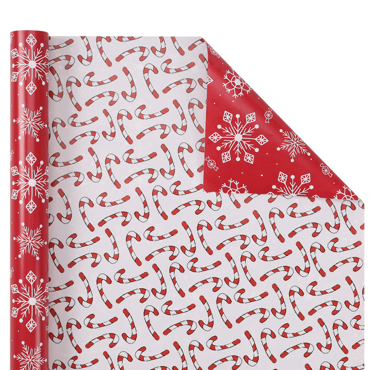 LaRibbons 30" x 10' Christmas Holiday Reversible Gift Wrap Kit | Merry Ho Ho