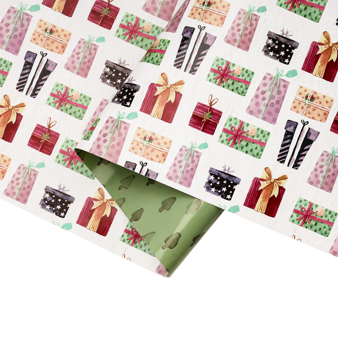 30" x 10' Holiday Reversible Wrapping Paper Bundle (4-pack) | Pretty as a Package