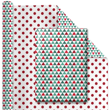 30" x 10' Holiday Reversible Wrapping Paper Bundle (4-pack) | Joyful Bunch LaRibbons and Crafts