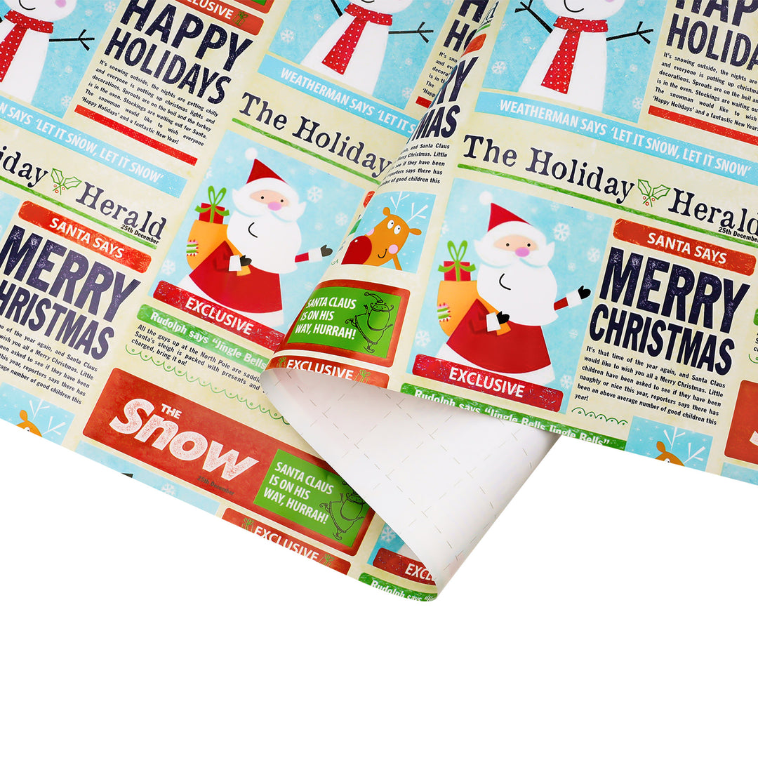 30" x 10' Holiday Wrapping Paper | Holiday News Papers