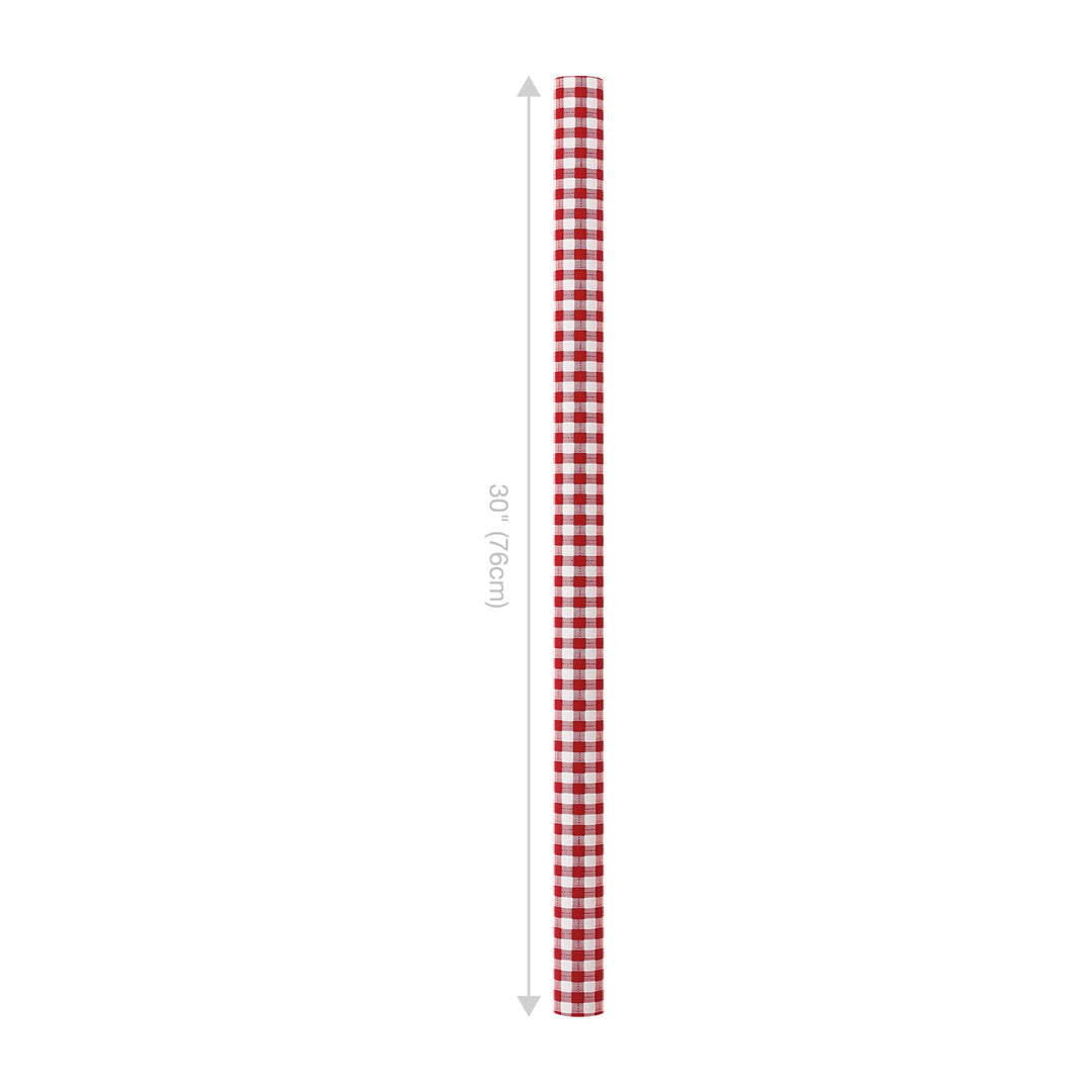 30" x 10' Holiday Wrapping Paper | Red Gingham