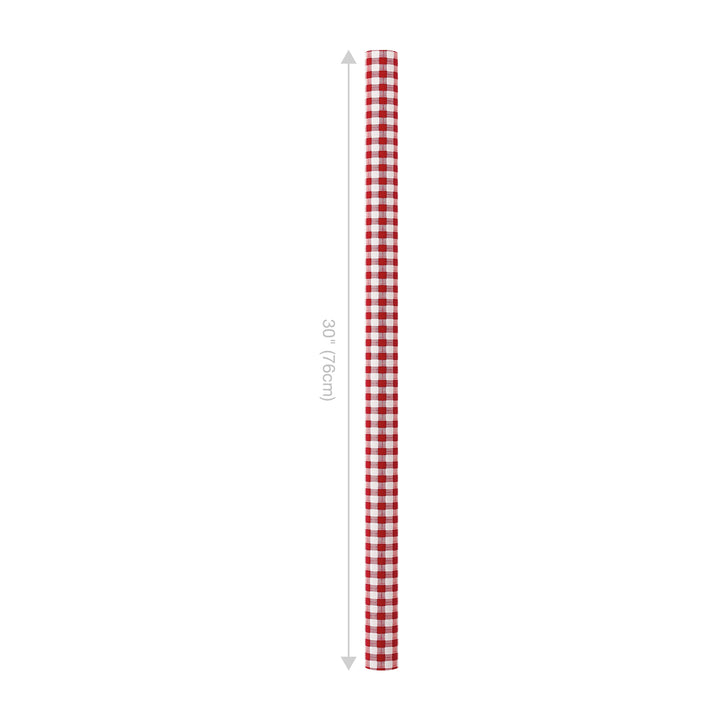 30" x 10' Holiday Wrapping Paper | Red Gingham