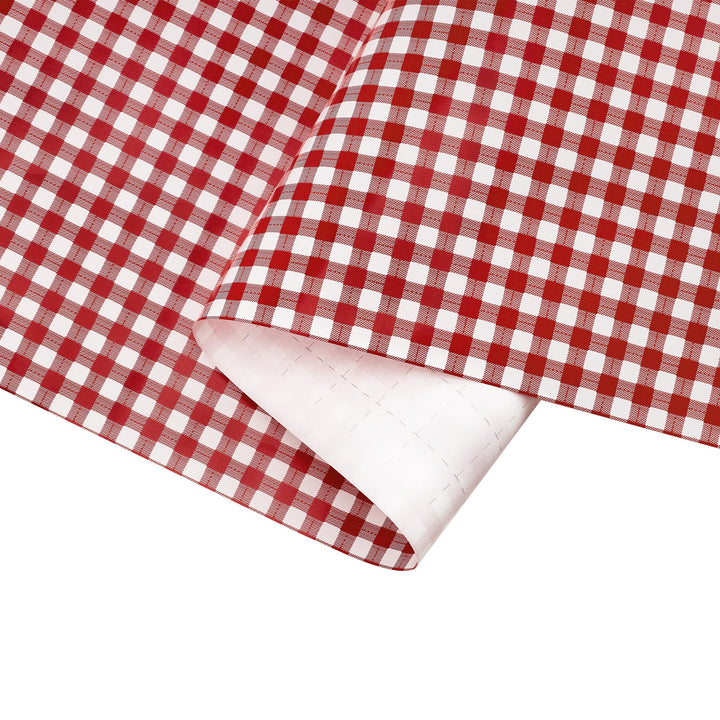 30" x 10' Holiday Wrapping Paper | Red Gingham