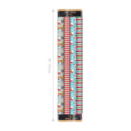 30" x 10' Holiday Wrapping Paper Bundle (4-pack) | Extra, Extra LaRibbons and Crafts