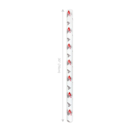 30" x 10' Winter Cardinal Holiday Wrapping Paper, nature-inspired print, for all holiday gifting needs