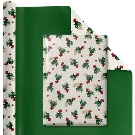 30" x 10' Holiday Giftwrap Ensemble w/ Star Bow & Tags (4-pack) | Vintage Christmas LaRibbons and Crafts