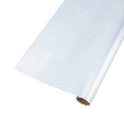 30" x 10' Wrapping Paper | Metallic Silver Textured LaRibbons Wholesale