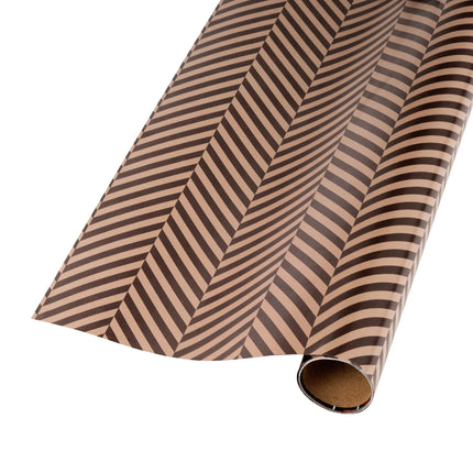 Reversible Xmas paper with cozy tweed-style chevron on one side and rich holly botanical print on the other