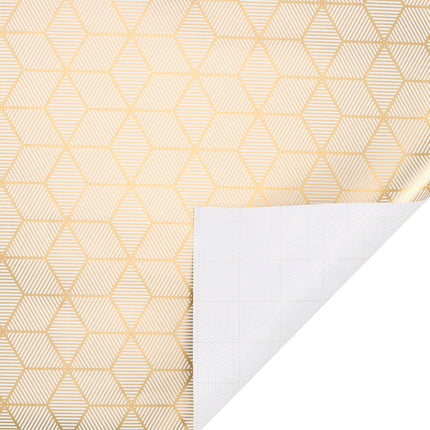30" x 10' Wrapping Paper | Rhombus Gold/White LaRibbons and Crafts