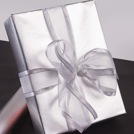 silver wrapping paper