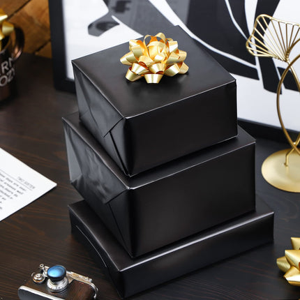30" x 417' Wrapping Paper Half Ream | Matte Black LaRibbons and Crafts