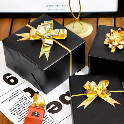 30" x 417' Wrapping Paper Half Ream | Matte Black LaRibbons and Crafts