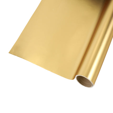Gold matte wrapping paper roll (30”x10’) – shiny finish for elegant holiday gifts.