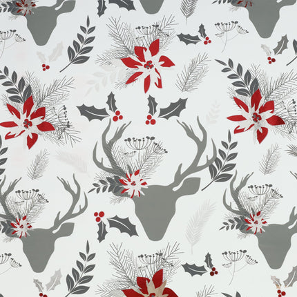 30" x 10' Wrapping Paper Bundle (4-pack) | Red/Silver/Xmas Metallic LaRibbons and Crafts