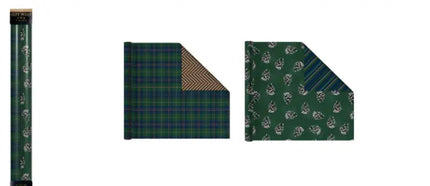 30" x 33' Holiday Reversible Wrapping Paper Jumbo Roll (2-pack) | Fashionable Christmas