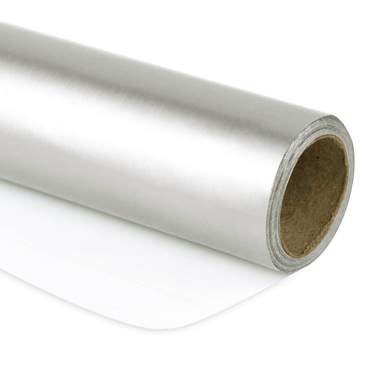 30" x 417' Wrapping Paper Half Ream | Matte Silver