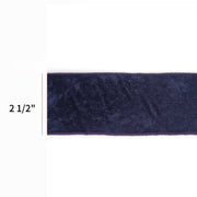 2 1/2" Reversible Velvet/Lurex Wired Ribbon | Dk Purple/Silver | 10 Yard Roll