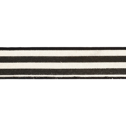 Glitter Soccer Balls and Soccer Field with Black Striped Canvas Ribbon |4 Rolls |40 Yards