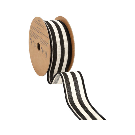 Glitter Soccer Balls and Soccer Field with Black Striped Canvas Ribbon |4 Rolls |40 Yards