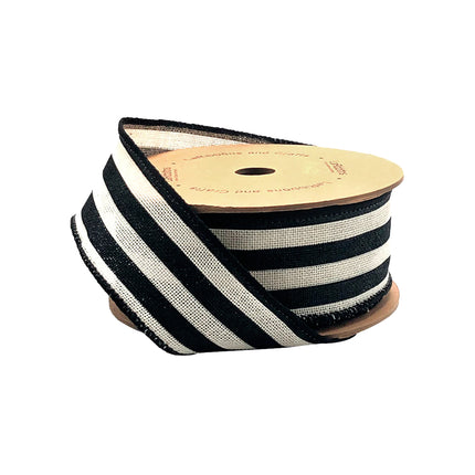 Glitter Soccer Balls and Soccer Field with Black Striped Canvas Ribbon |4 Rolls |40 Yards