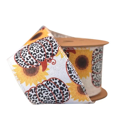 2 1/2" Wired Ribbon | "Sunflower" Black/Yellow Multi | 10 Yard Roll LaRibbons and Crafts