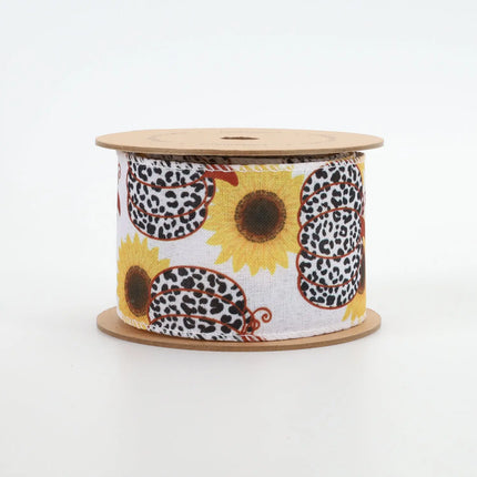 2 1/2" Wired Ribbon | "Sunflower" Black/Yellow Multi | 10 Yard Roll LaRibbons and Crafts