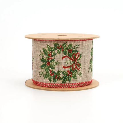 christmas wreaths and ribbons