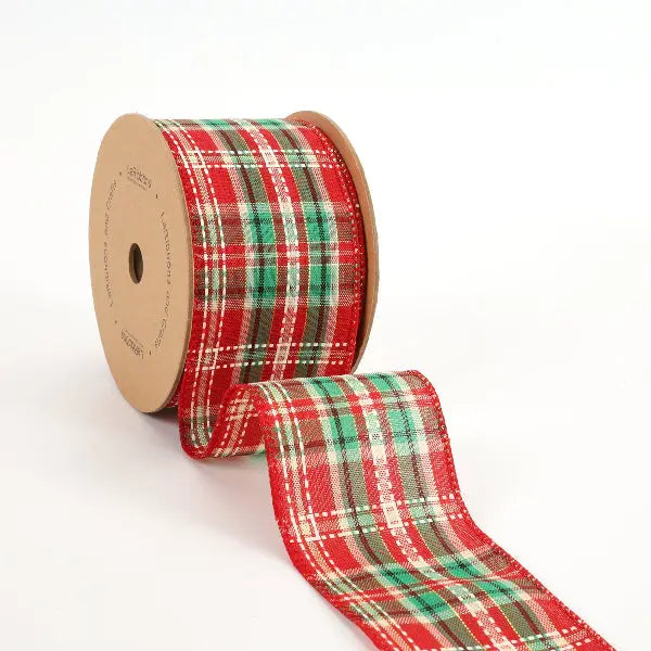 plaid christmas ribbon