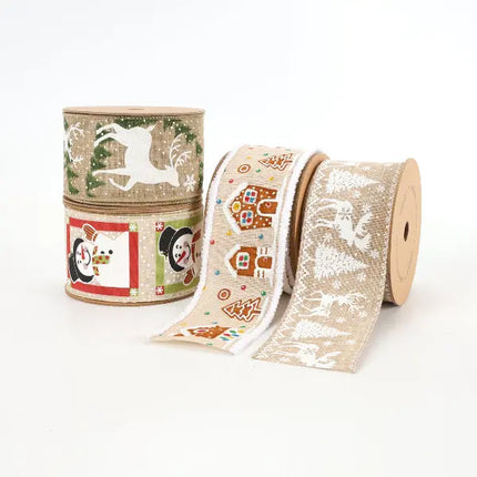 christmas wreaths and ribbons