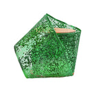 Sparkling green sequin mesh wired ribbon, ideal for holiday party decor, home festive pieces.