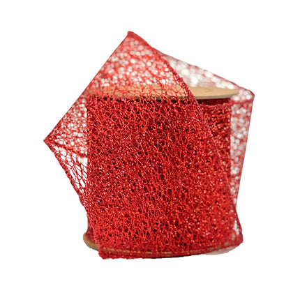 Valentines Day-Heart on Bias Plaid & Mesh &Metallic | 3 Rolls