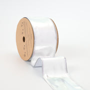 2 1/2" Lurex Wired Ribbon | Silver | 10 Yard Roll