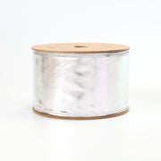 2 1/2" Lurex Wired Ribbon | Silver | 10 Yard Roll