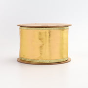 2 1/2" Lurex Wired Ribbon | Gold | 10 Yard Roll