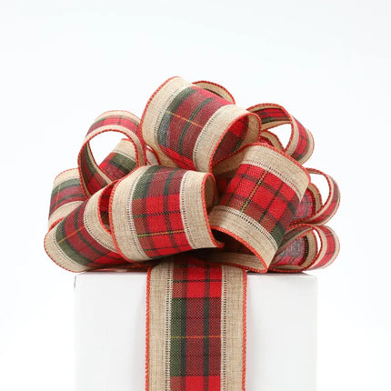 plaid christmas ribbon