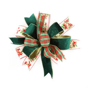 2 1/2" Holiday Wired Ribbon | White Bells w/ Holly | 10 Yard Roll