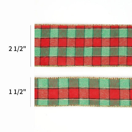 plaid christmas ribbon
