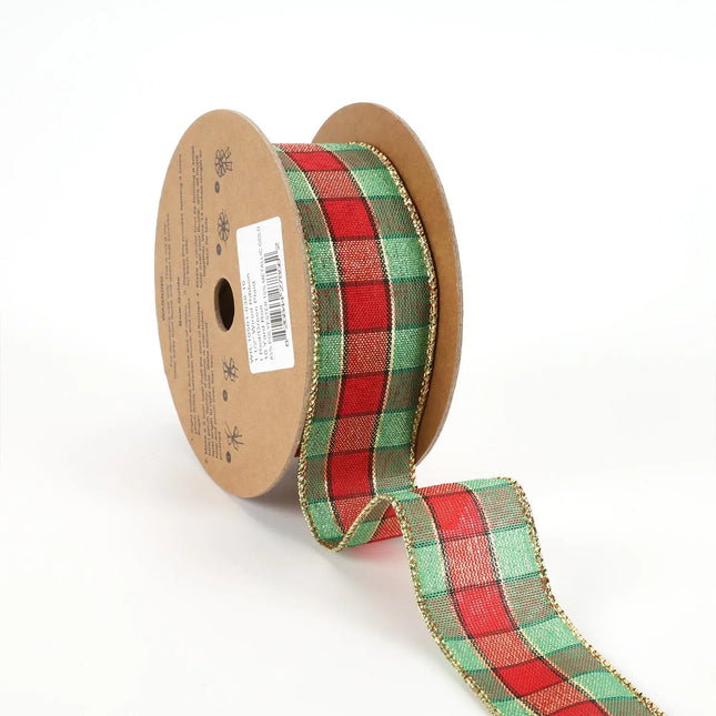plaid christmas ribbon